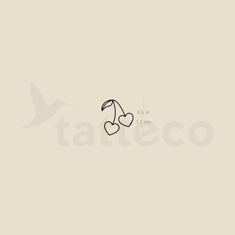 Cherry Couple Temporary Tattoo - Set of 3 – Tatteco